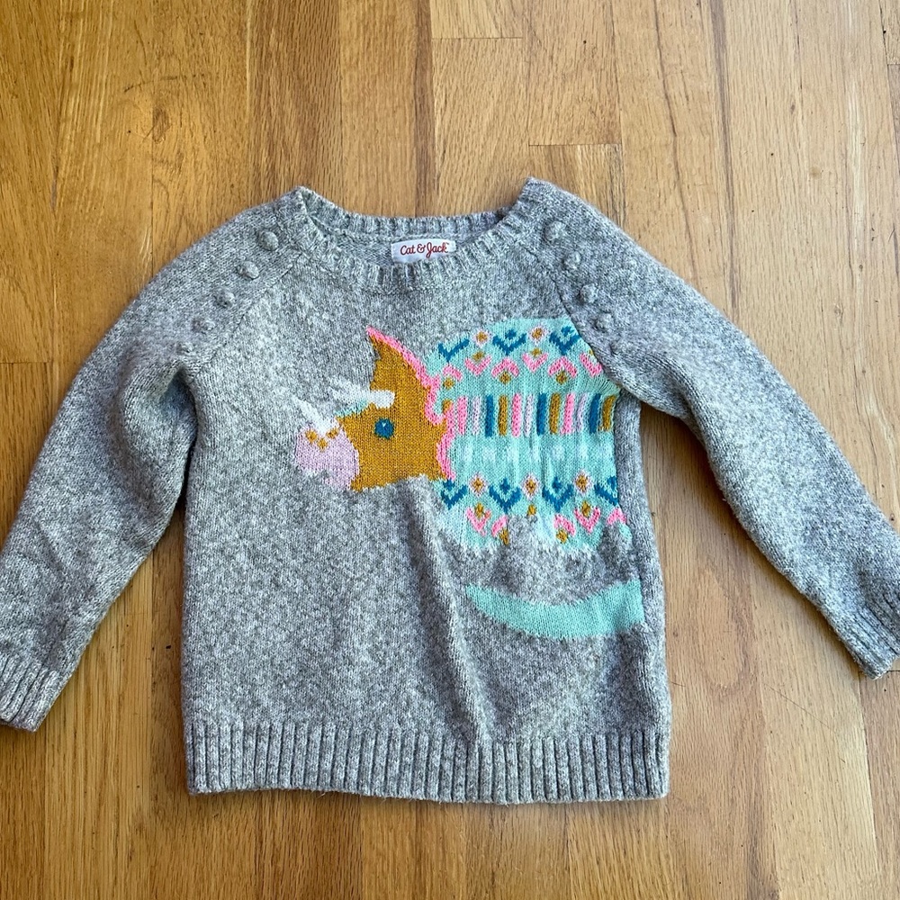 Cat and Jack Dinosaur Sweater - Size 2T